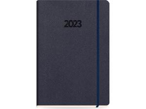 Ημερολόγιο ημερήσιο The Writing Fields Moments 3580 17x24cm 2023 με λάστιχο με soft εξώφυλλο και ανάγλυφη υφή μπλε